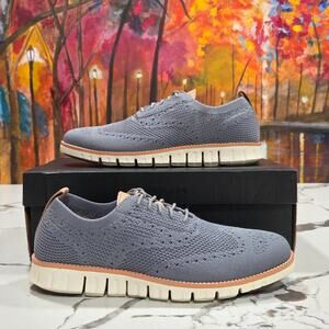 Cole Haan Zerogrand Stitchlite Oxford Size 8.5 Men's Ironstone Knit C24944